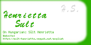 henrietta sult business card